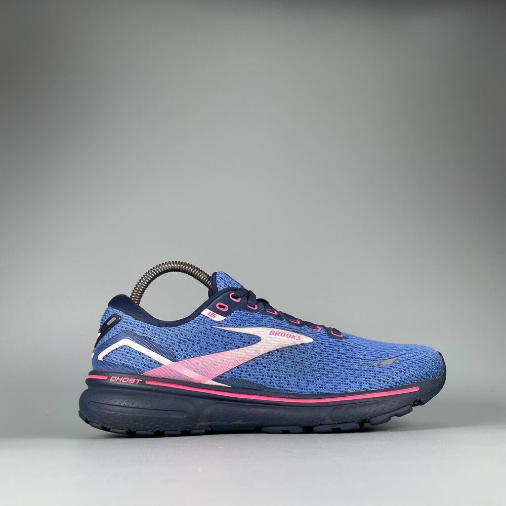 Brooks Ghost 15 Women's Size 8.5 Blue Pink Black Athletic Running Shoes Sneakers - Picture 6 of 9